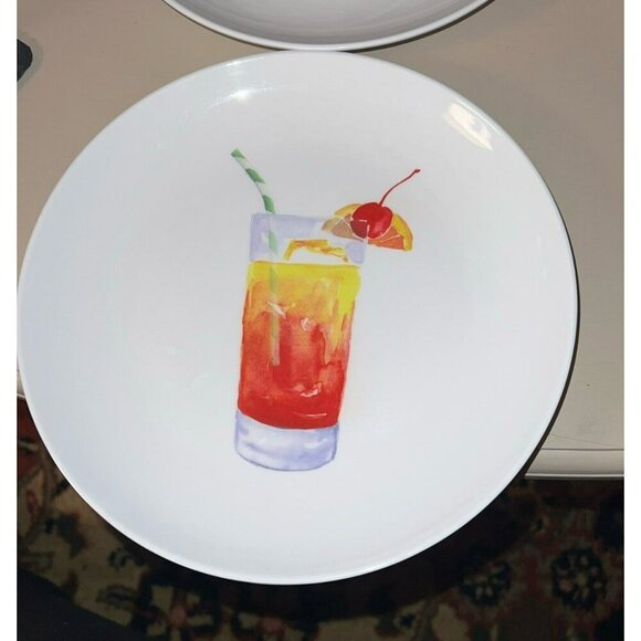 Novogratz | Set of 4 Cocktail Melamine 8.5” Plates - Picture 3 of 7